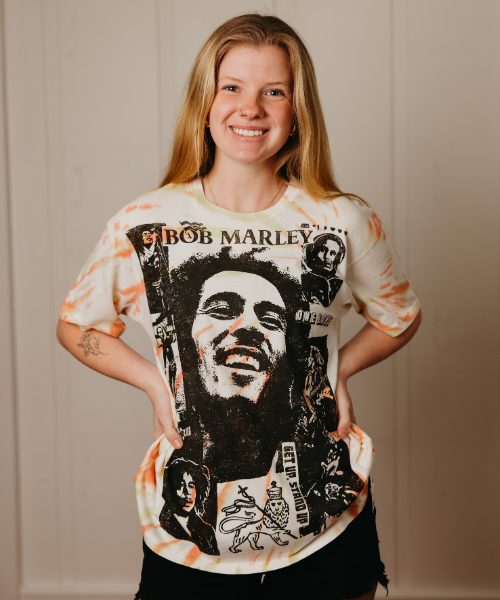 T-shirt Vintage Bob Marley Années 80 - Portrait - Taille XL - Coton - Occasion Bon état