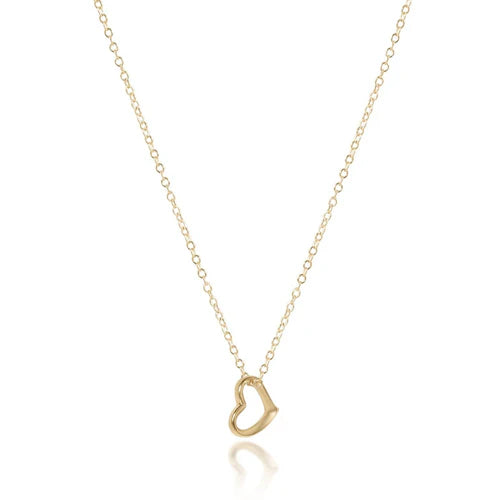 16" Necklace Gold Love Small Gold Charm