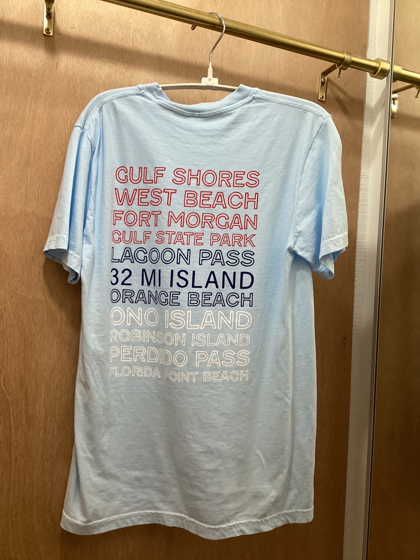 Hot Spots Location RED WHITE and BLUE 32 Mi Tee