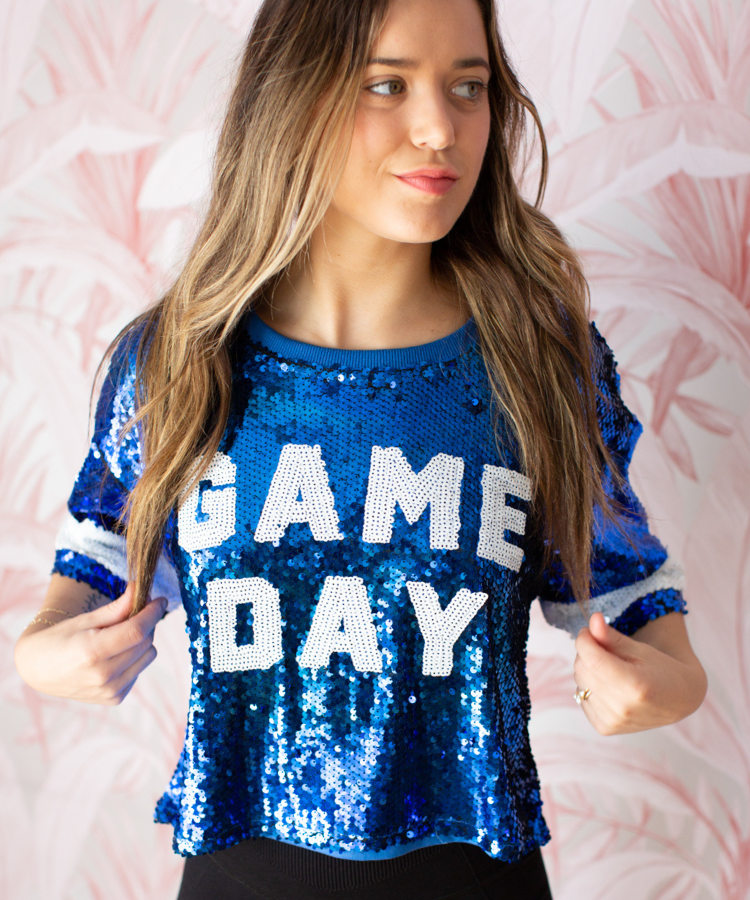 Game Day Sequin Jersey Shirt