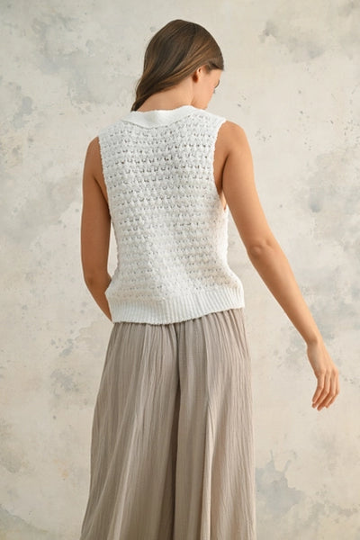White Knitted Vest