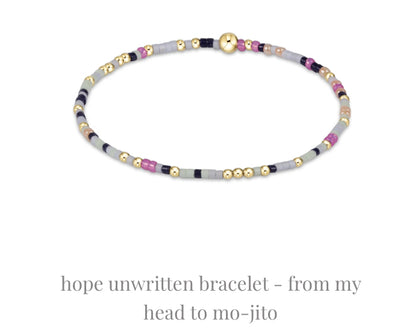 E NEWTON HOPE UNWRITTEN SEED BEAD BRACELETS