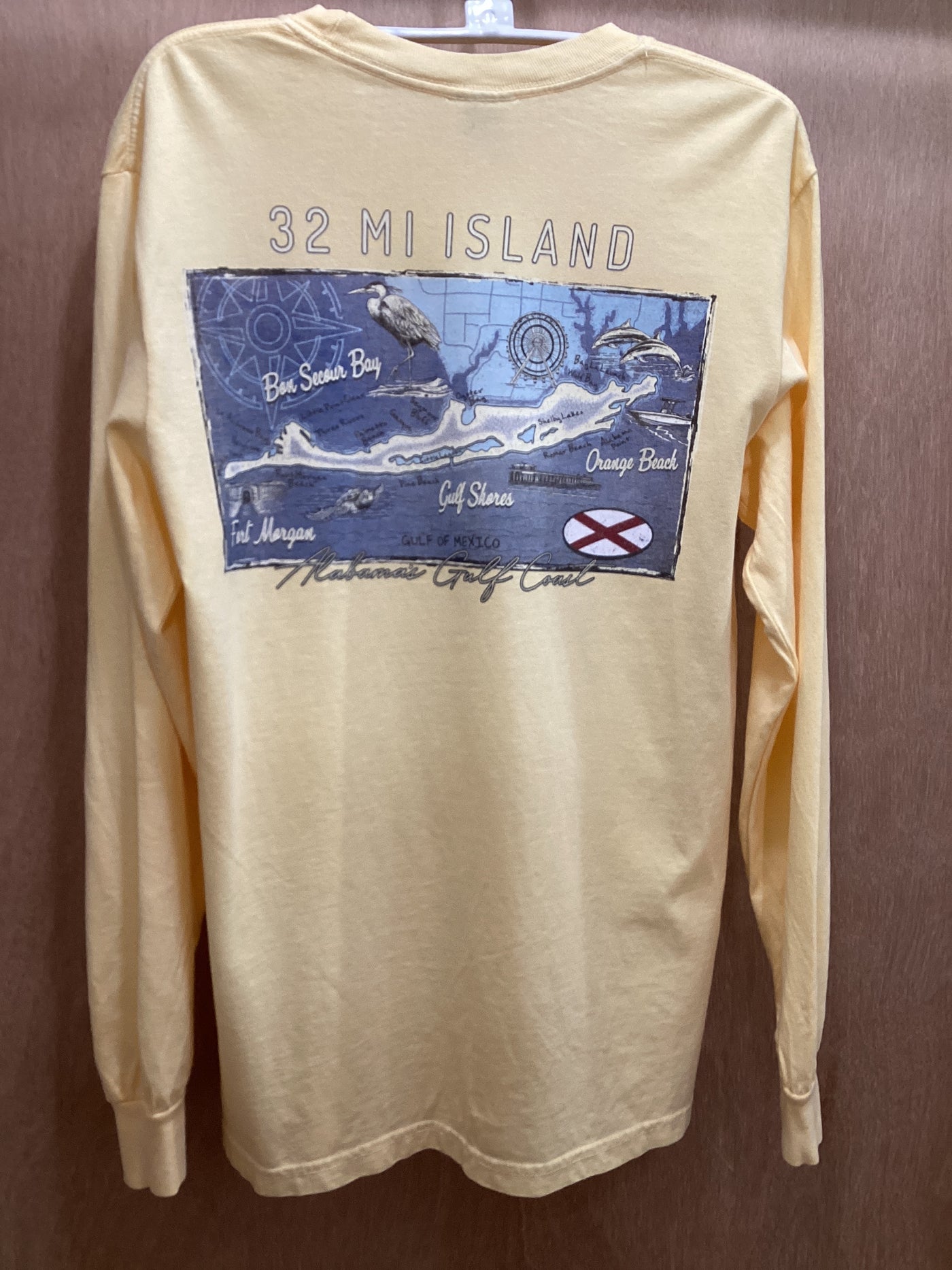 32 MI ISLAND LONGSLEEVE MAP TEE