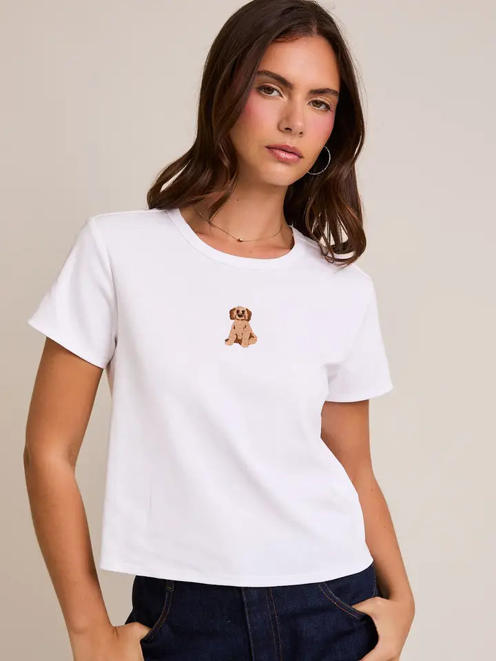 Goldendoodle Short Sleeve Round Neck Baby Tee