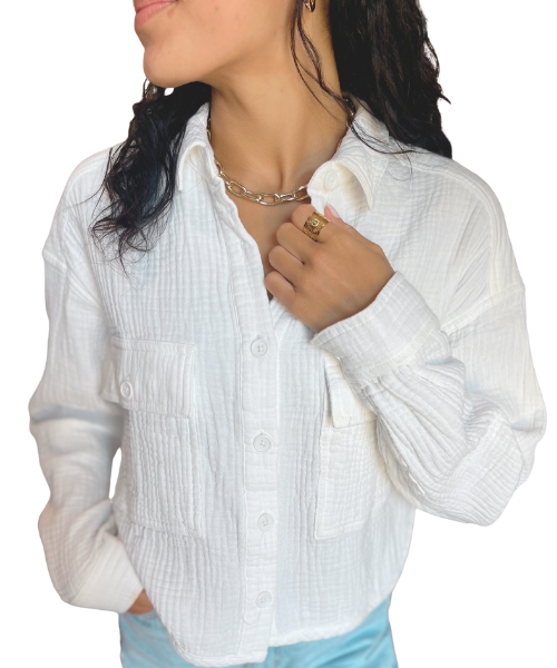 Bobbi White Button Up Shirt