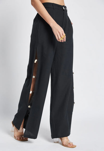 Flora Top and Citrus Black Trousers Set