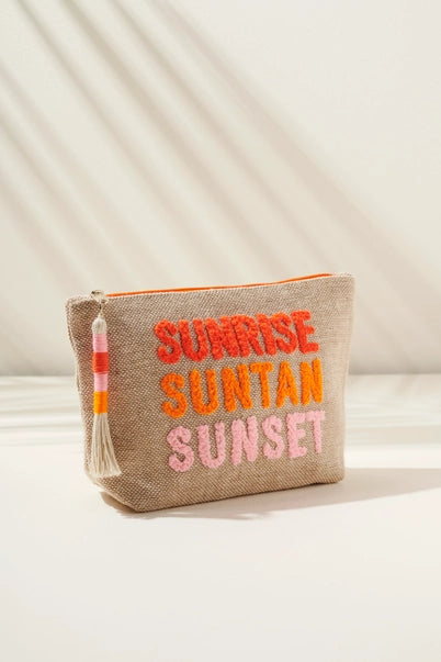 Shiraleah Lined Natural Zip Pouch