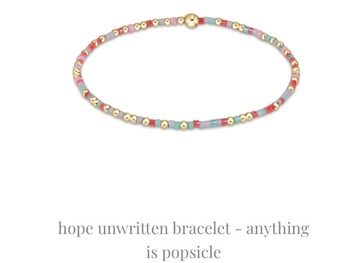 E NEWTON HOPE UNWRITTEN SEED BEAD BRACELETS