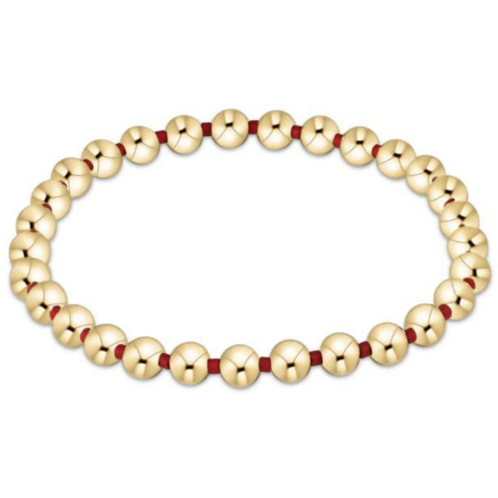 Gameday Hope Grateful 5MM Bead Bracelet Crimson