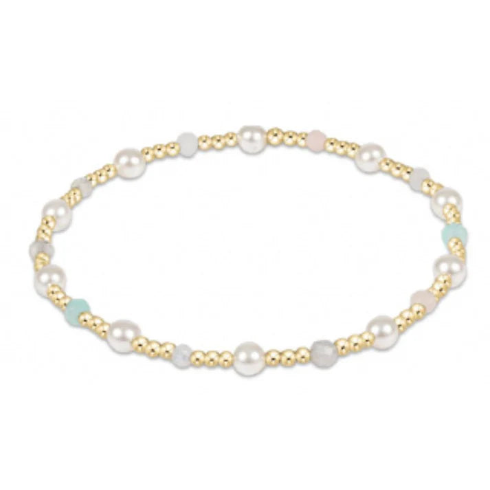 Pearl Sincerity Pattern 4mm Bead Bracelet Gemstone