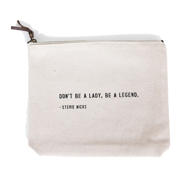 Be A Legend (Stevie Nicks) Canvas Zip Bag
