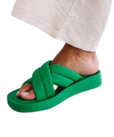 Piper Slide Sandals - Green