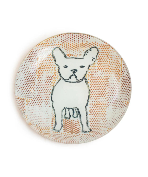 Frenchie Round Decoupage Plate