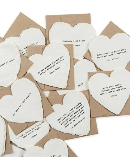 Mini Deckled Heart Cards & Envelopes