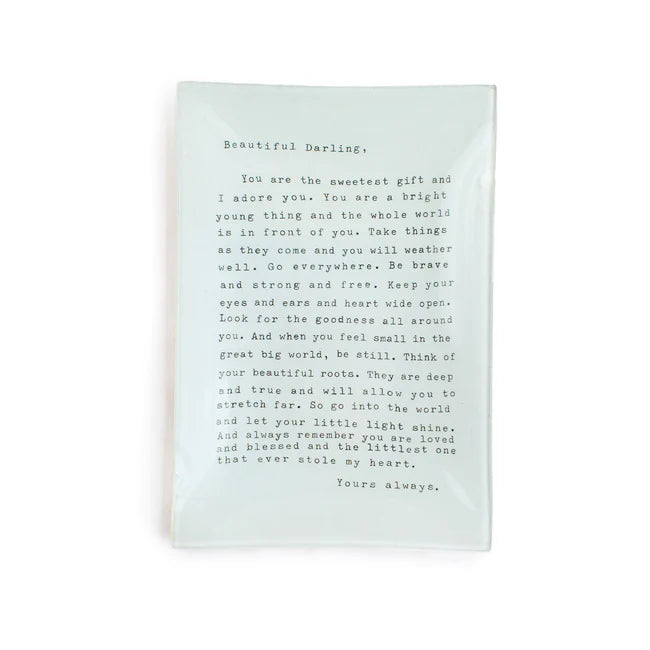 Letter For Sophie (Beautiful Darling) Large Rectangle Decoupage Plate