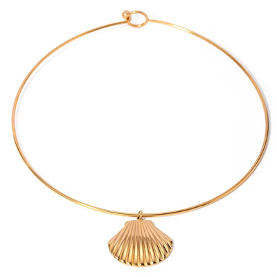 Sandy Smooth Shell Collar Necklace