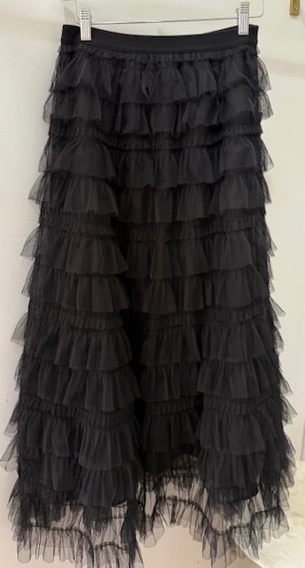 Jenny Tiered Black Skirt