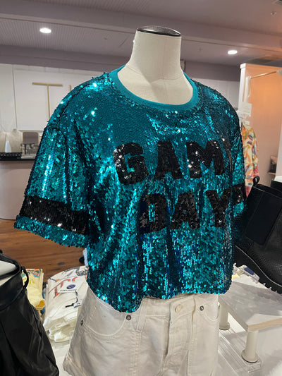 Game Day Sequin Jersey Shirt