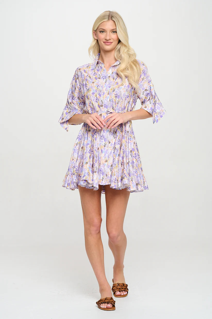 Lavender Fields Shirt Dress