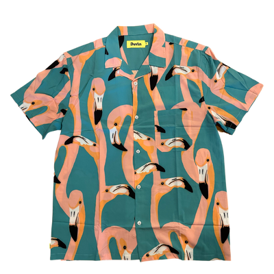 Men's Flamingo Button Down Shirt