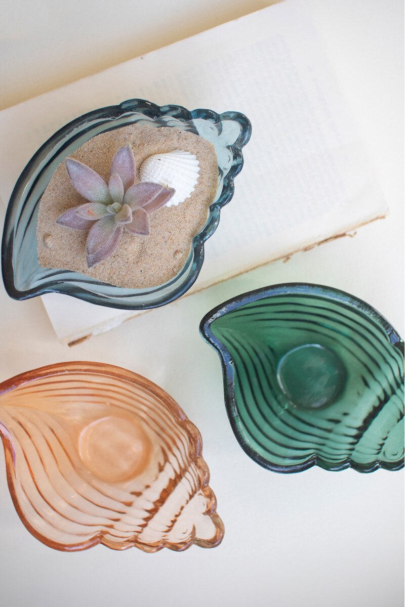 Glass Conch Shell Bowl