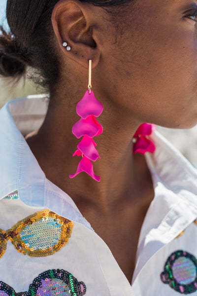 Hot Pink Hyacinth Earrings