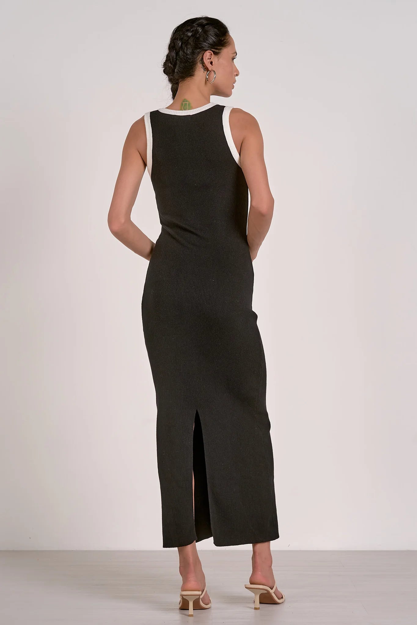 Romi Dress- Black and White Bodycon Tank Dress