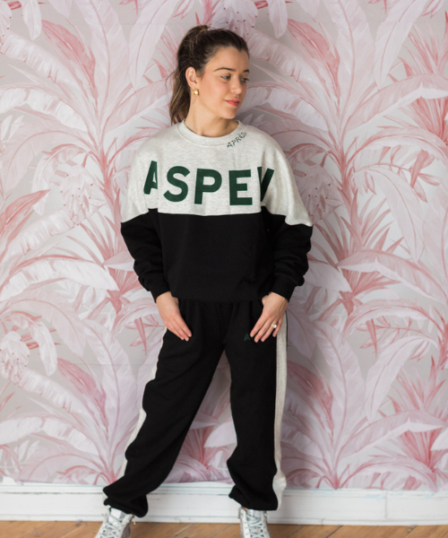 Black Aspen Flocking Crewneck