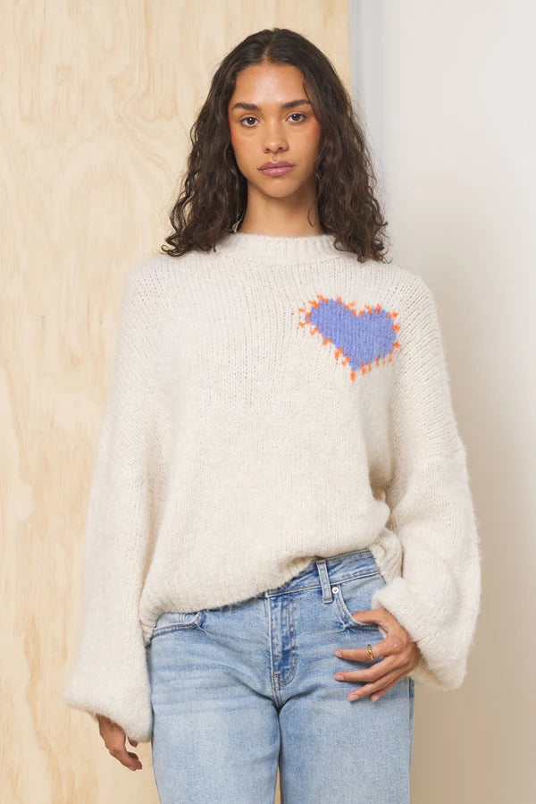 Jacquard Heart Sweater