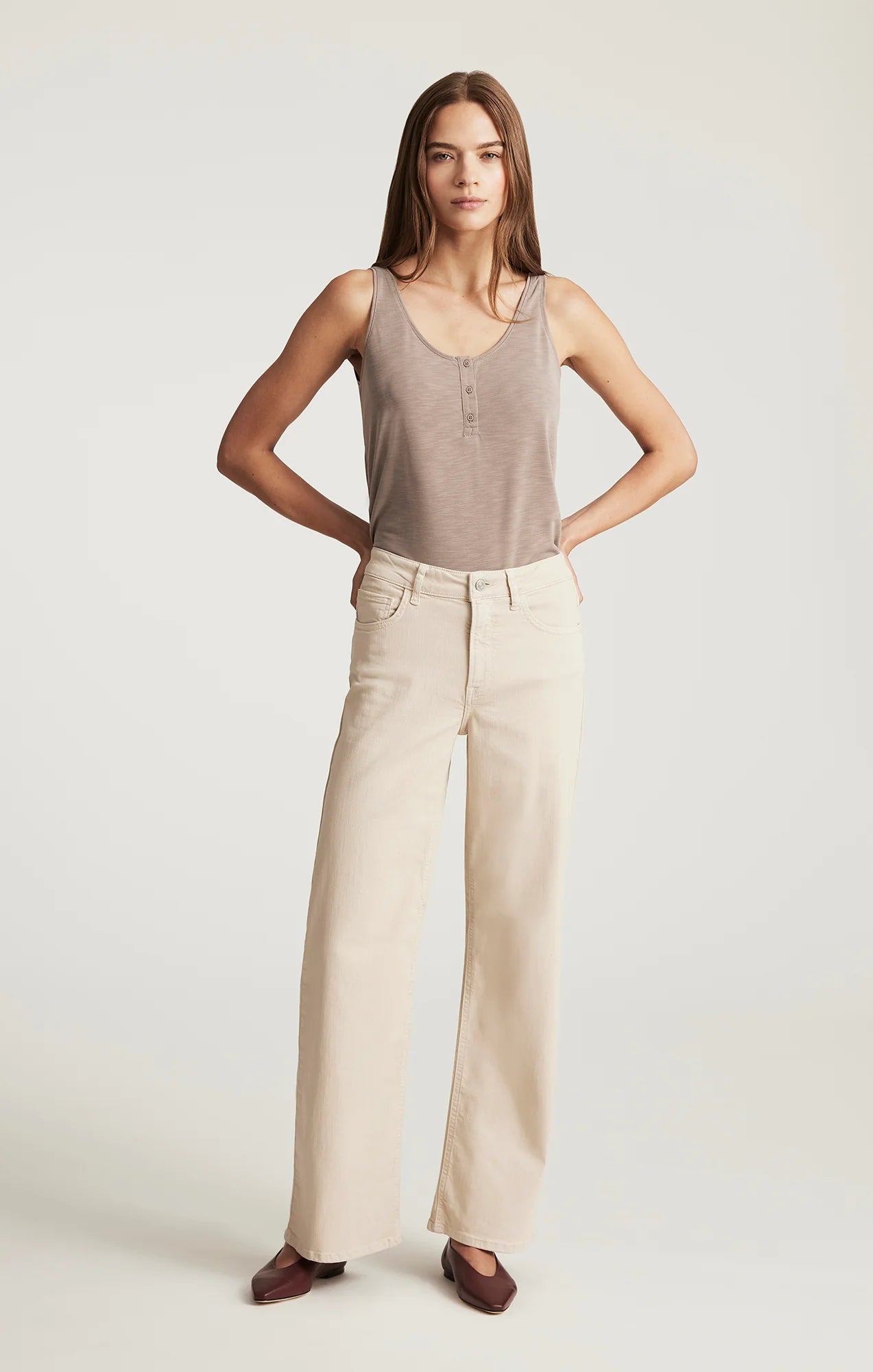 Alena Wide Leg Jeans High Rise | Champagne Flex Blue