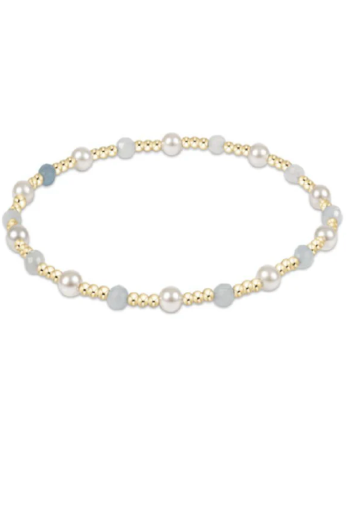 Pearl Sincerity Pattern 4mm Bead Bracelet Gemstone