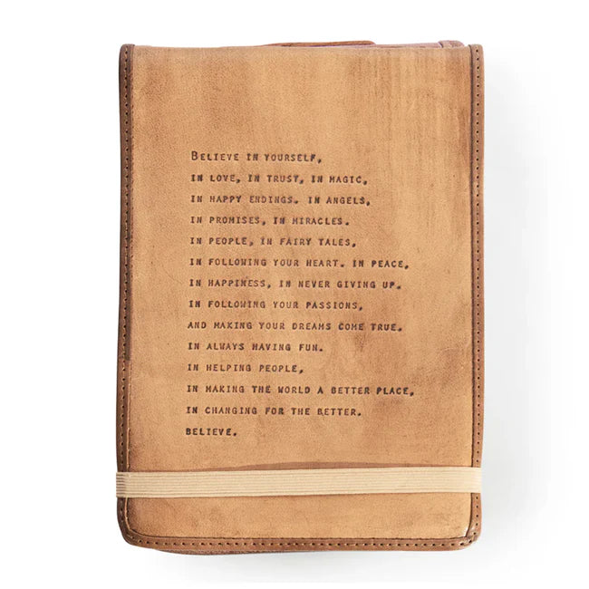 Large Believe In Yourself Leather Journal