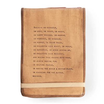 Large Believe In Yourself Leather Journal