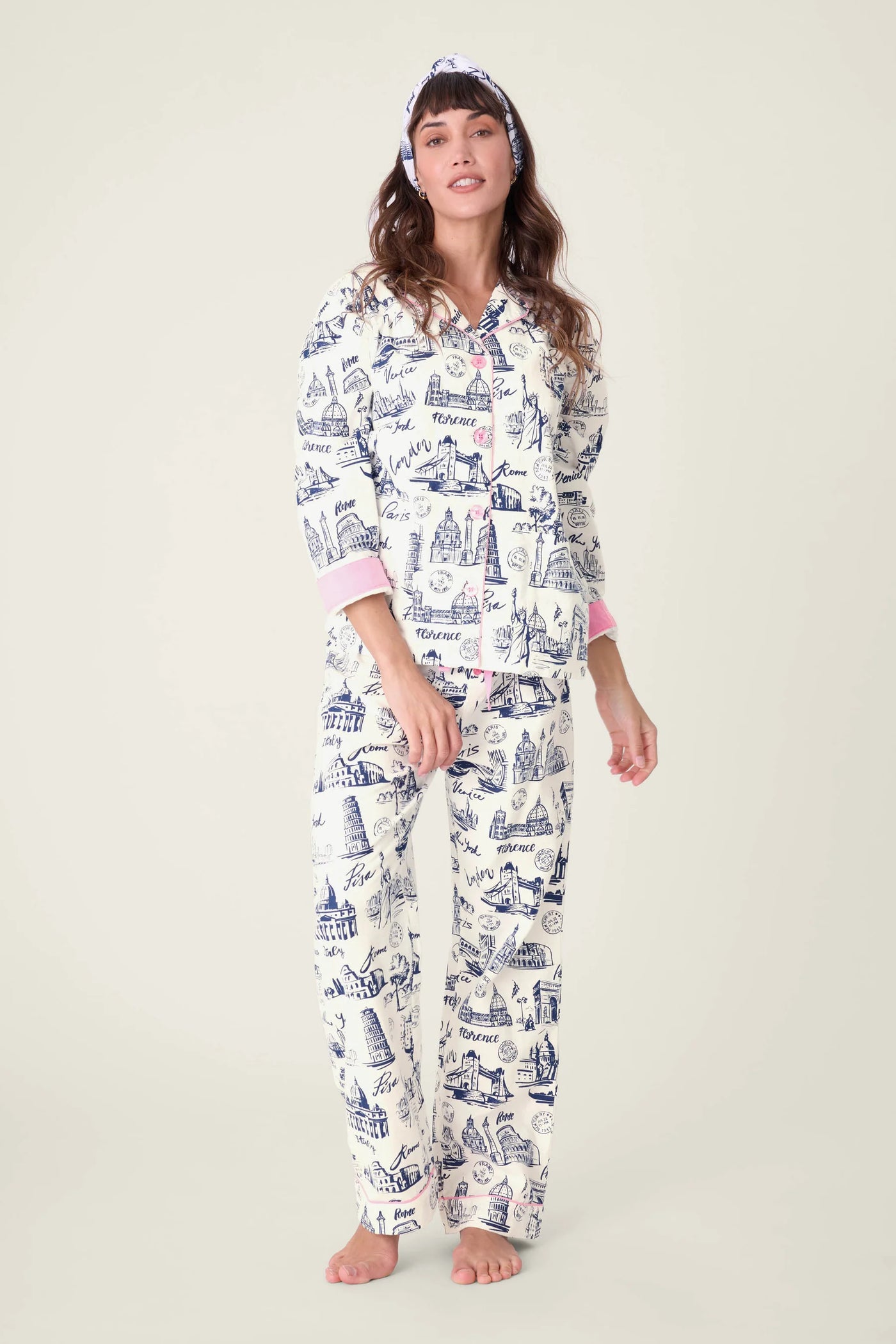 Bon Voyage 3-Piece Flannel PJ Set