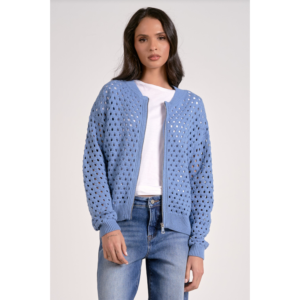 Zip Front Sweater Cardigan Elan