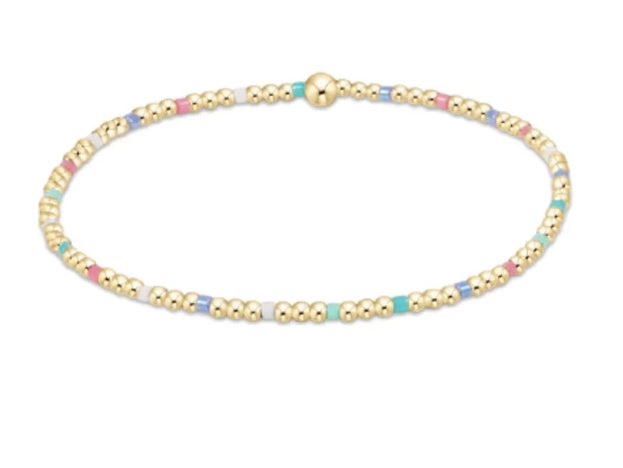 Hope Sincerity Pattern 2mm Bead Bracelet