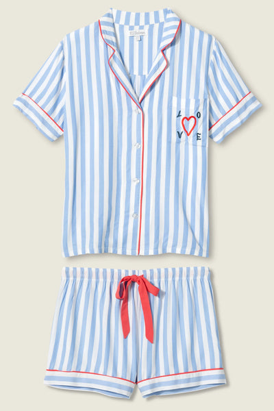 Lady Luck Striped PJ Short Set