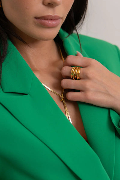 Sahira Lennon Multi Layered Gold Ring