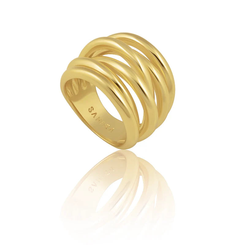 Sahira Lennon Multi Layered Gold Ring