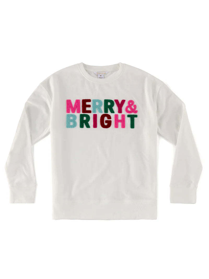 Shiraleah "Merry & Bright" Classic Sweatshirt, Ivory