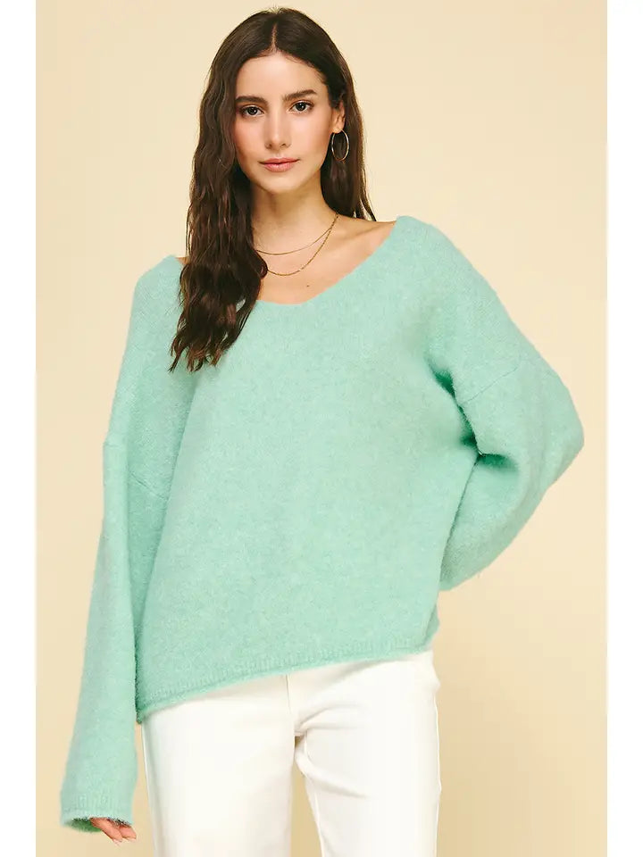 Mint Soft Yarn Knit Sweater