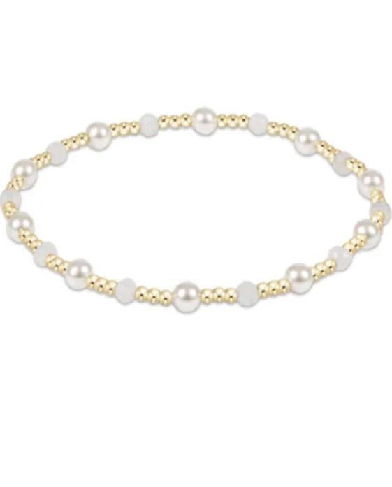 Pearl Sincerity Pattern 4mm Bead Bracelet Gemstone