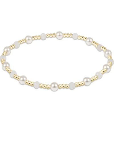 Pearl Sincerity Pattern 4mm Bead Bracelet Gemstone