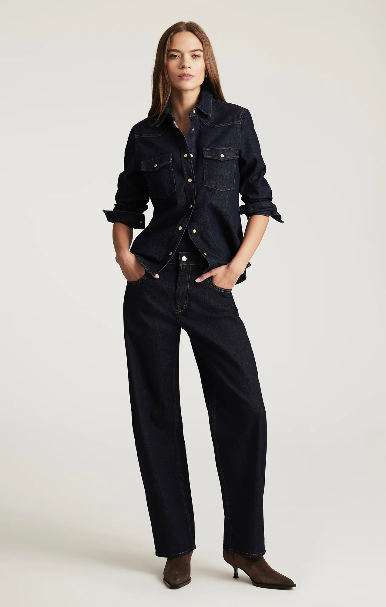 Nica Barrel Jeans High Rise | Rinse Classic Blue