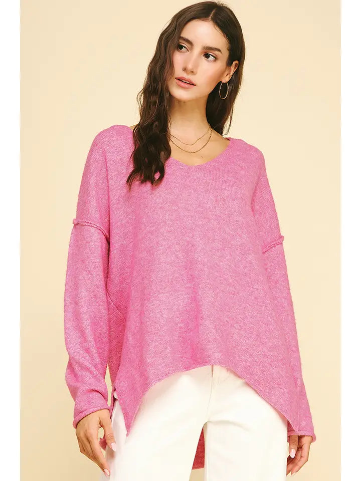 Soft V Neck Knit Sweater