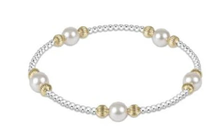 Purpose Dignity Pearl 6mm Bead Bracelet Mixed Metal