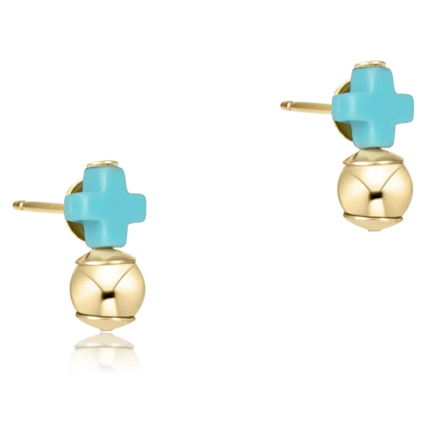 Signature Cross Turquoise Stud