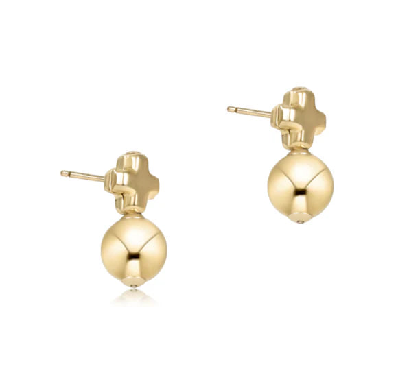 Signature Cross Small Gold Stud Classic Gold