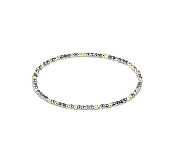 Hope Unwritten Silver Faceted Hematite Bead Bracelet