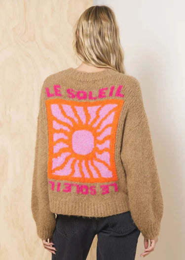 Le Soleil Jacquard Crew Neck Sweater